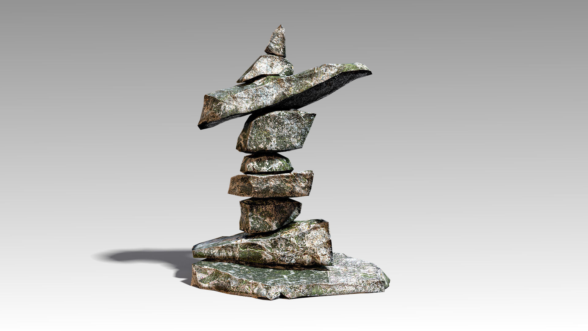 Stone 11 Set 01 PBR Low-poly 3D model_1