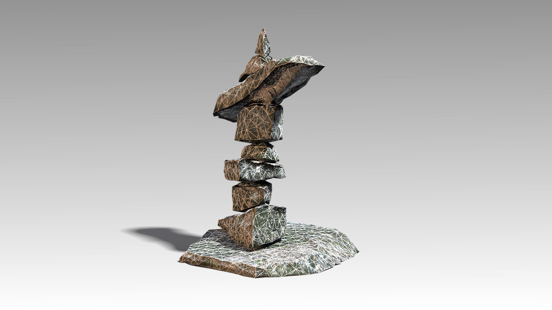 Stone 11 Set 01 PBR Low-poly 3D model_14