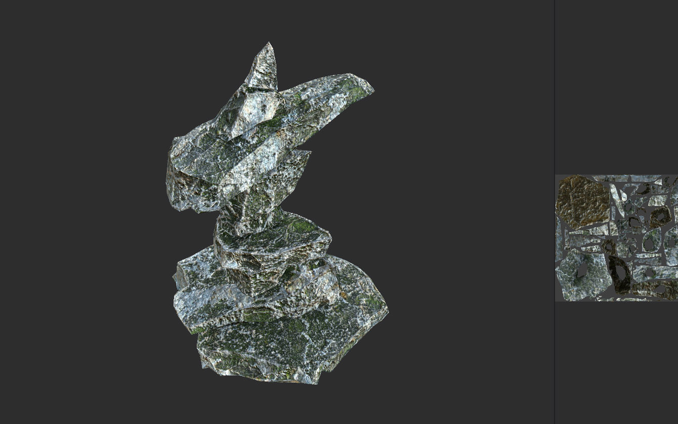 Stone 11 Set 01 PBR Low-poly 3D model_27