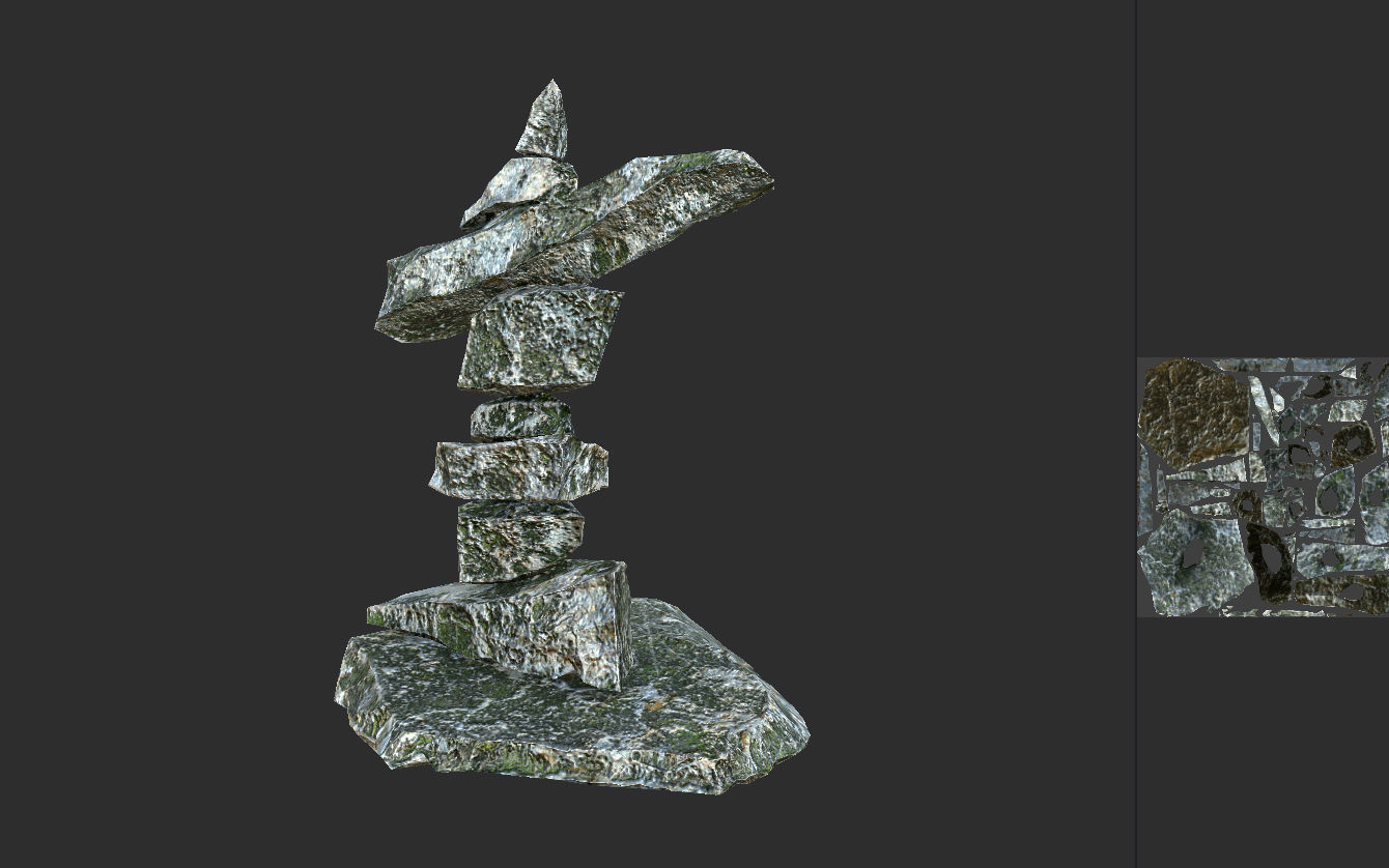Stone 11 Set 01 PBR Low-poly 3D model_26