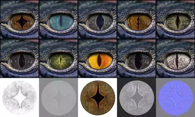Creature eye Textures vol 01 3D model