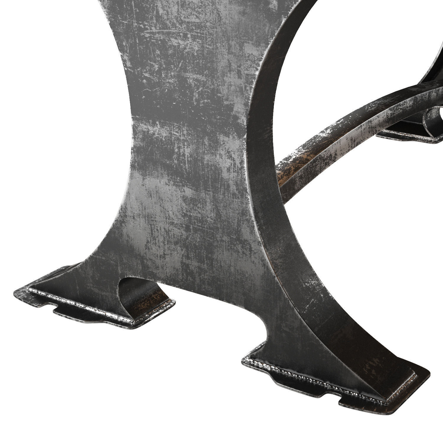 Roberto Dining Table and bench 3D model_1