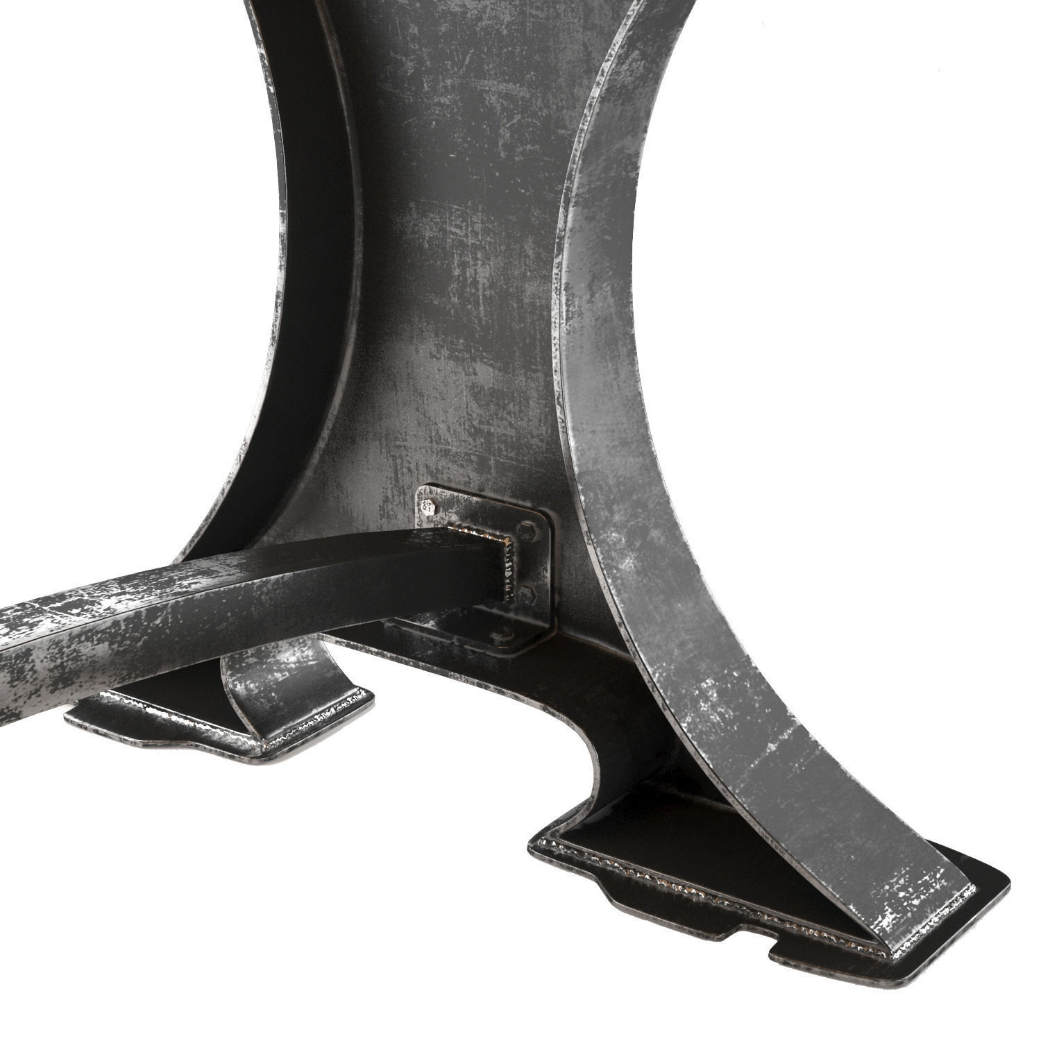 Roberto Dining Table and bench 3D model_2