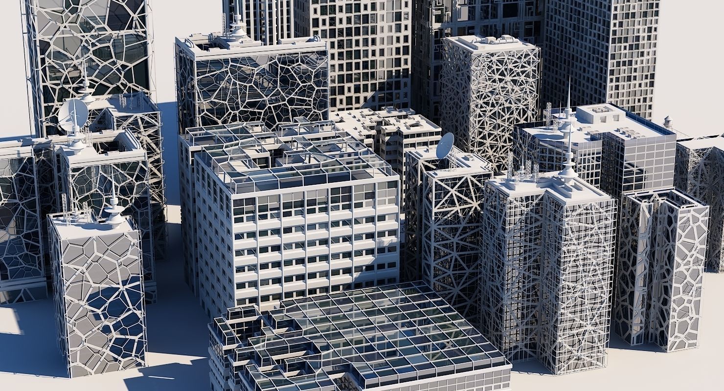 Futuristic Skyscraper Collection H 1 3D model_6