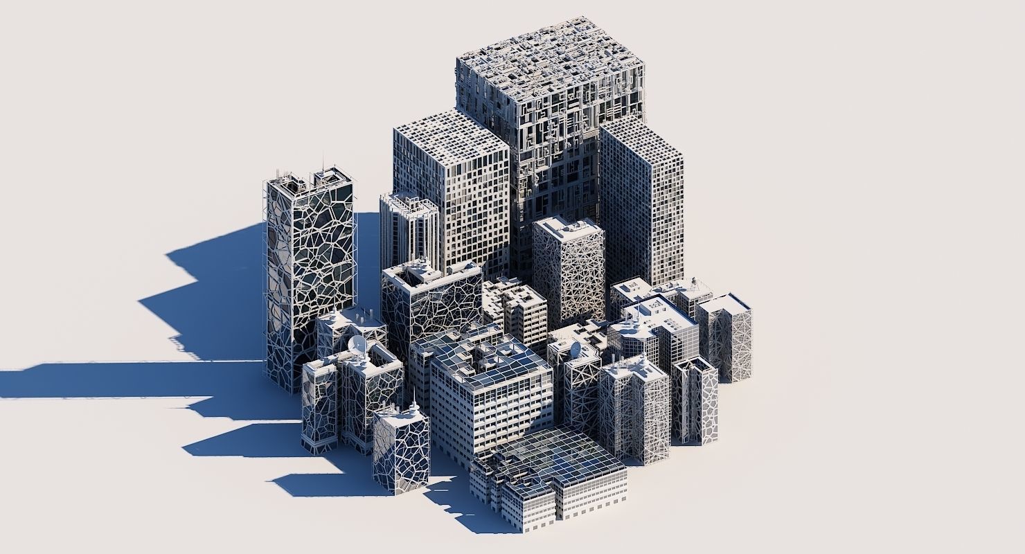 Futuristic Skyscraper Collection H 1 3D model_7
