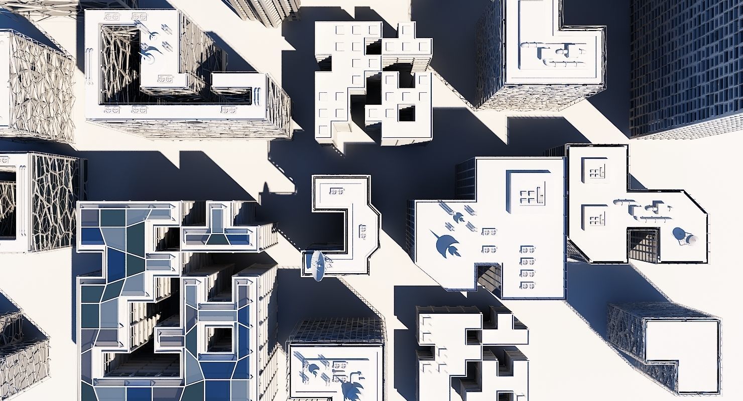 Futuristic Skyscraper Collection H 1 3D model_16