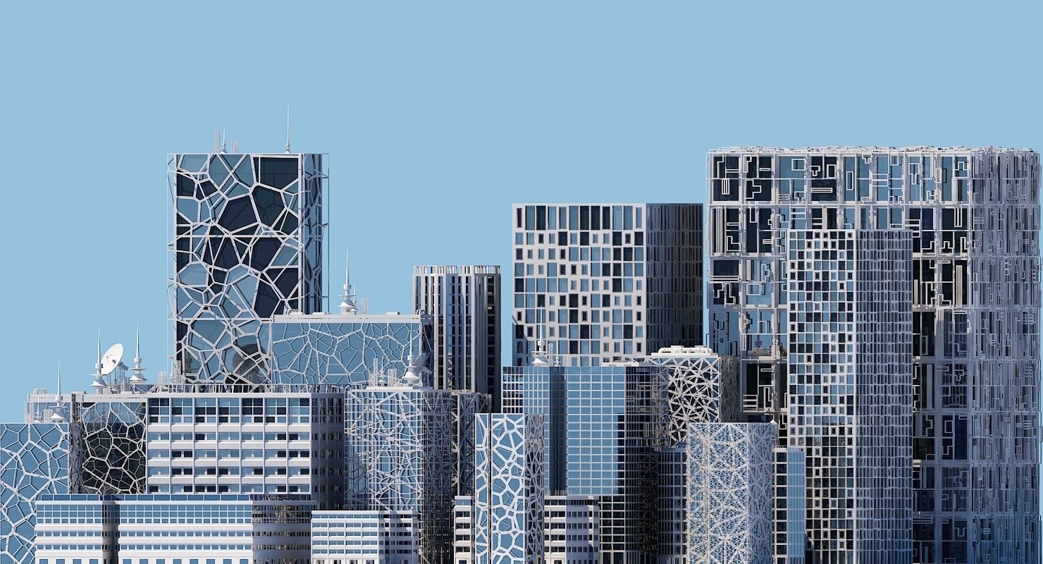 Futuristic Skyscraper Collection H 1 3D model_2