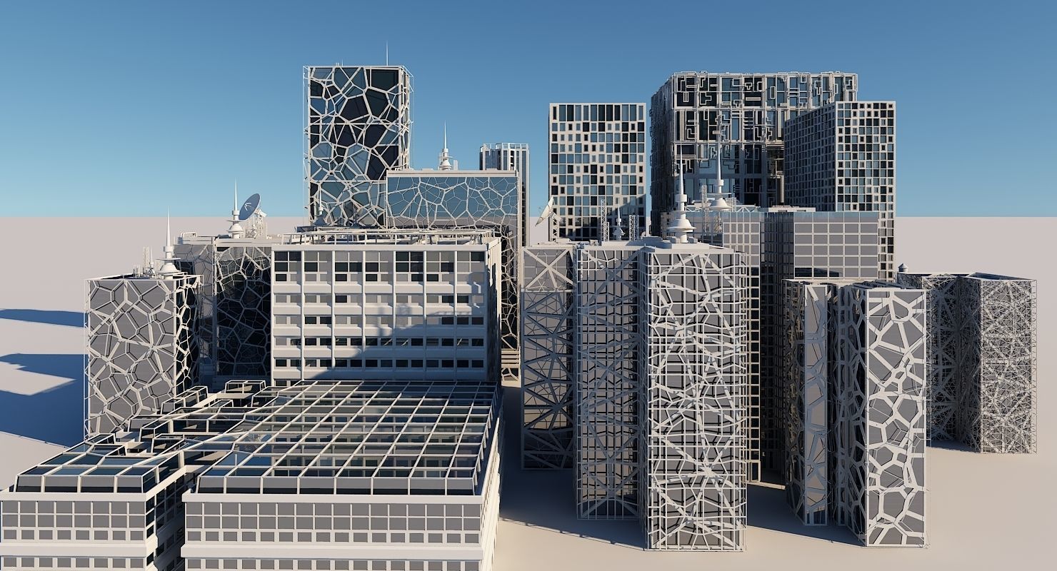 Futuristic Skyscraper Collection H 1 3D model_12