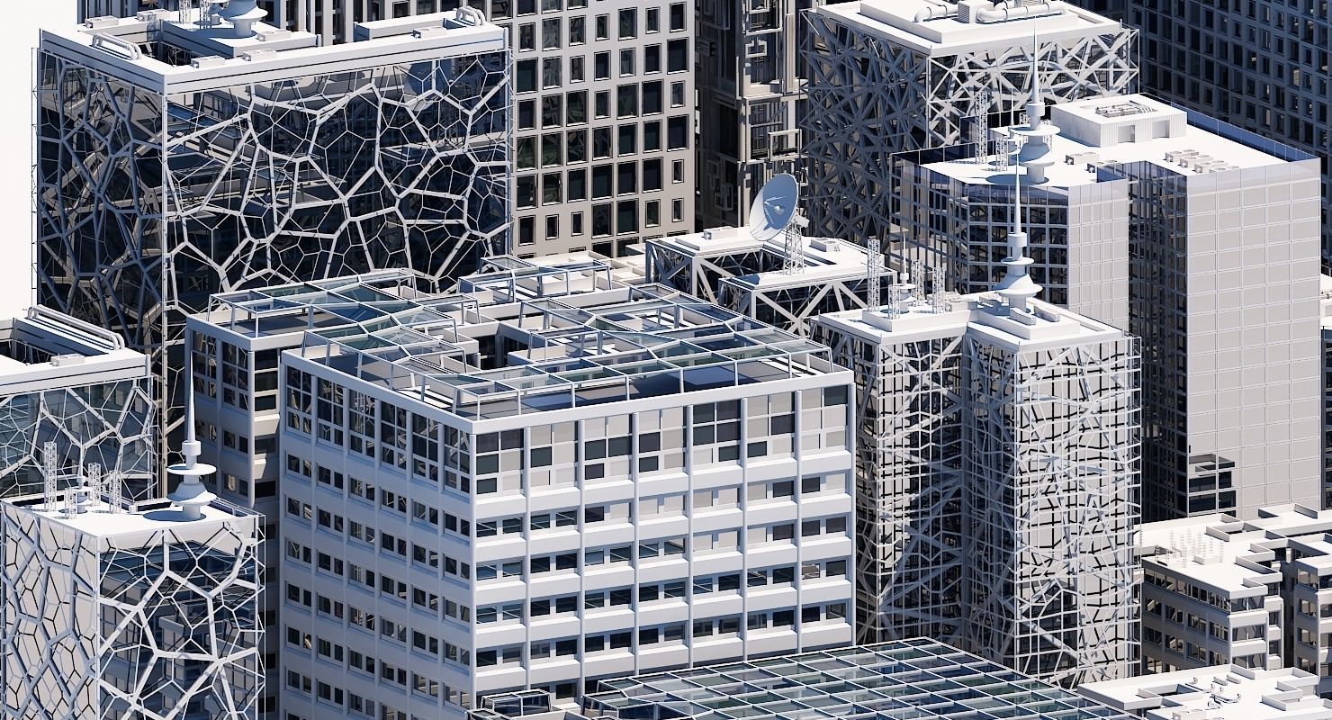 Futuristic Skyscraper Collection H 1 3D model_4