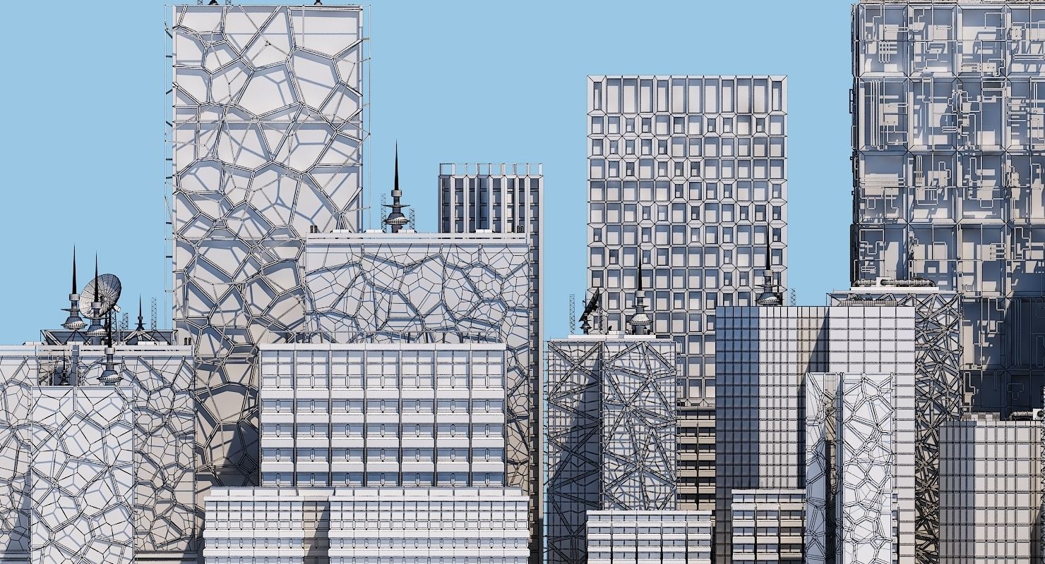 Futuristic Skyscraper Collection H 1 3D model_13