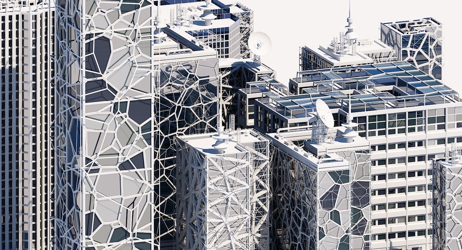 Futuristic Skyscraper Collection H 1 3D model_3