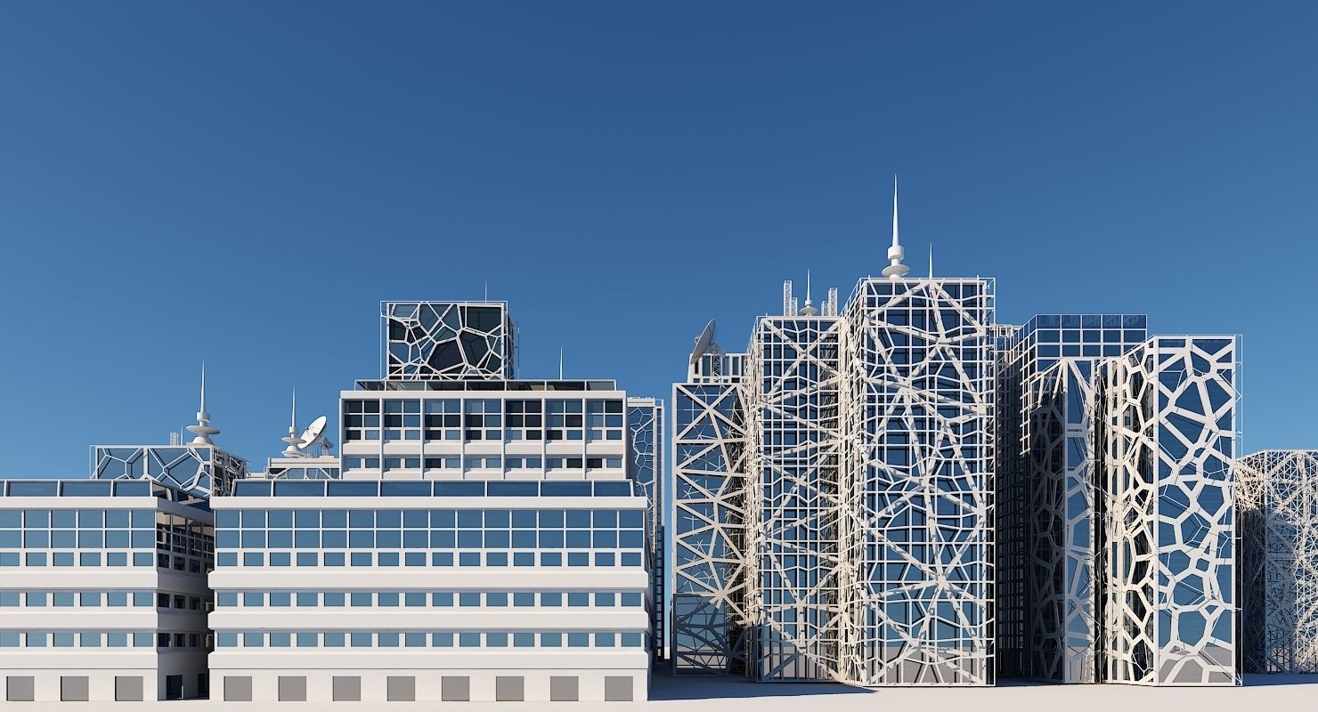 Futuristic Skyscraper Collection H 1 3D model_11