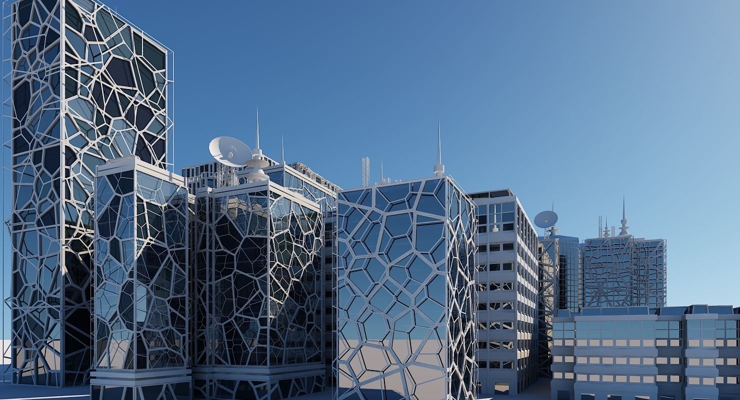 Futuristic Skyscraper Collection H 1 3D model_8