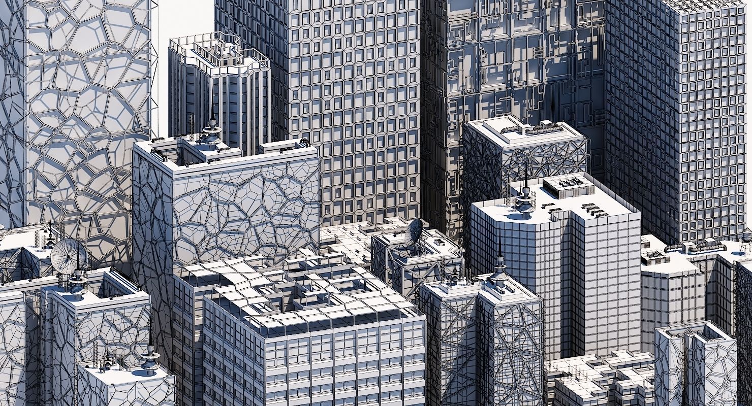 Futuristic Skyscraper Collection H 1 3D model_14