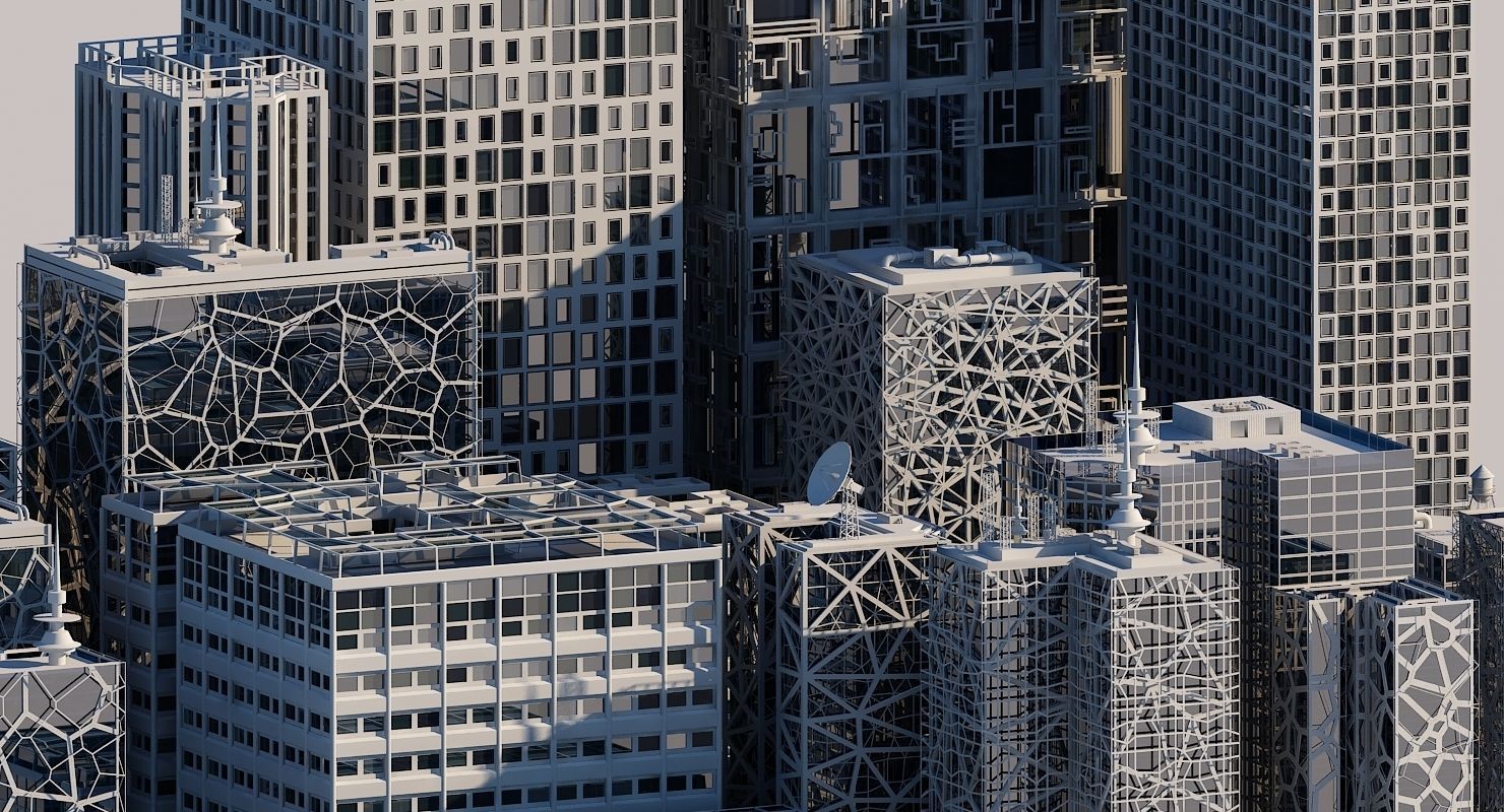 Futuristic Skyscraper Collection H 1 3D model_15