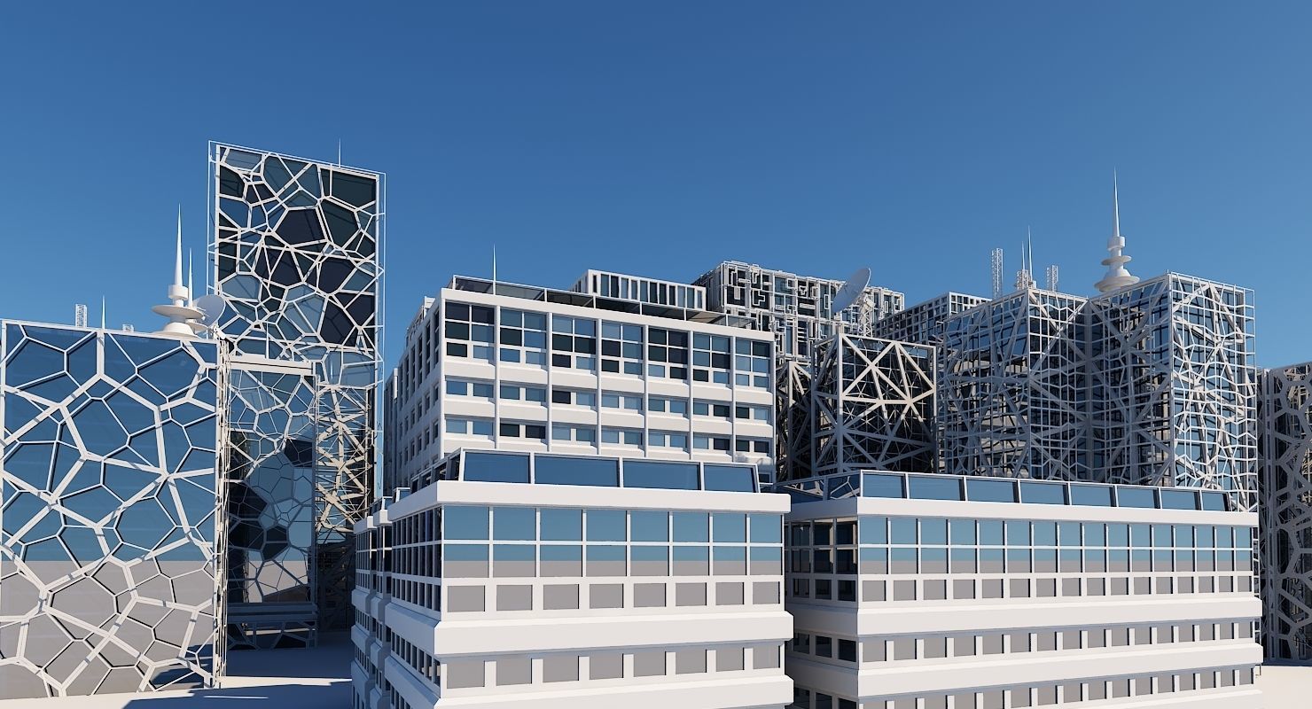 Futuristic Skyscraper Collection H 1 3D model_9