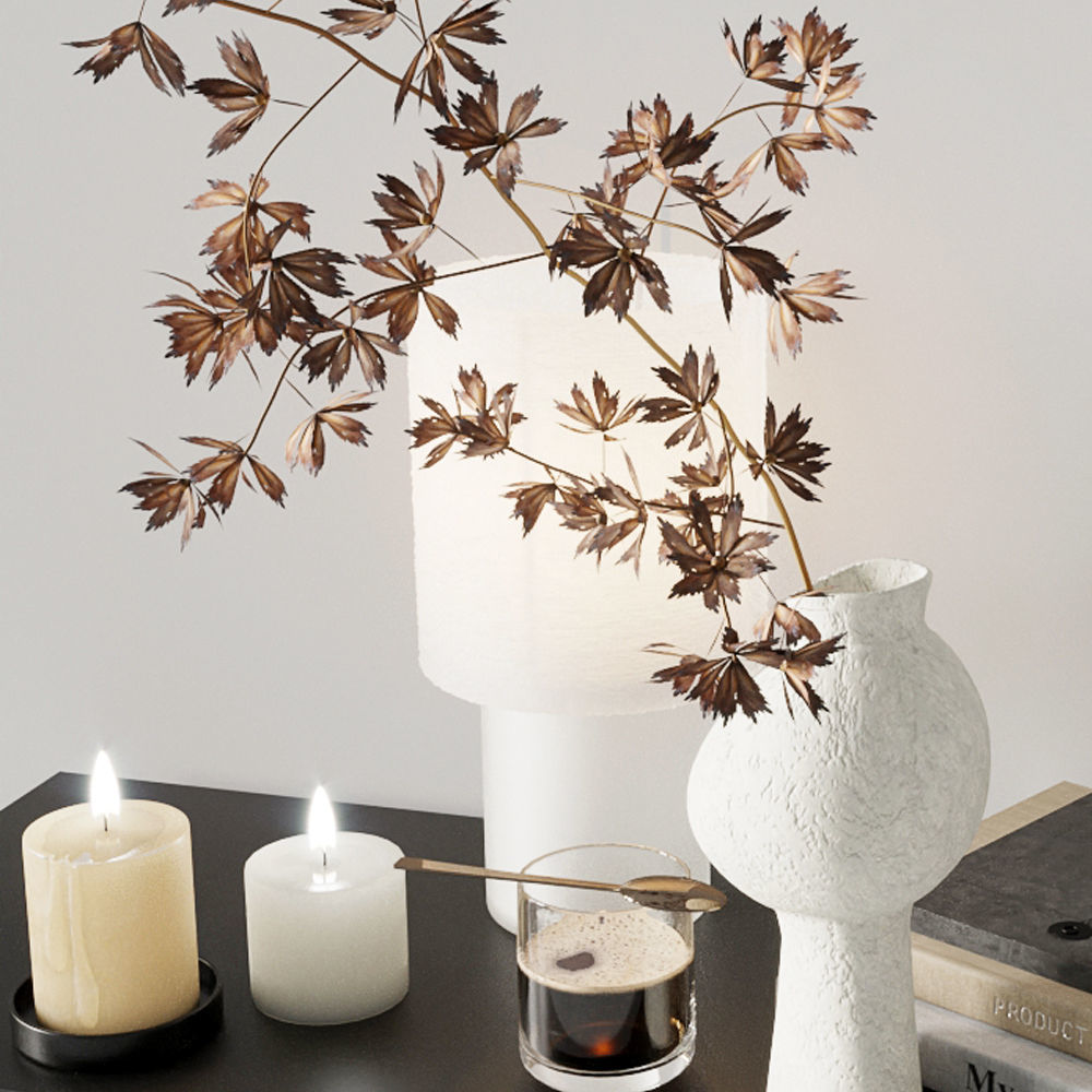 Autumn decorative set 3D model_5