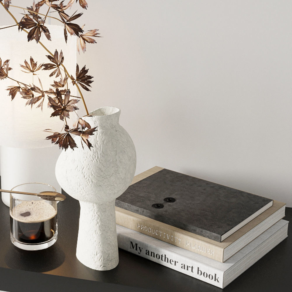 Autumn decorative set 3D model_6