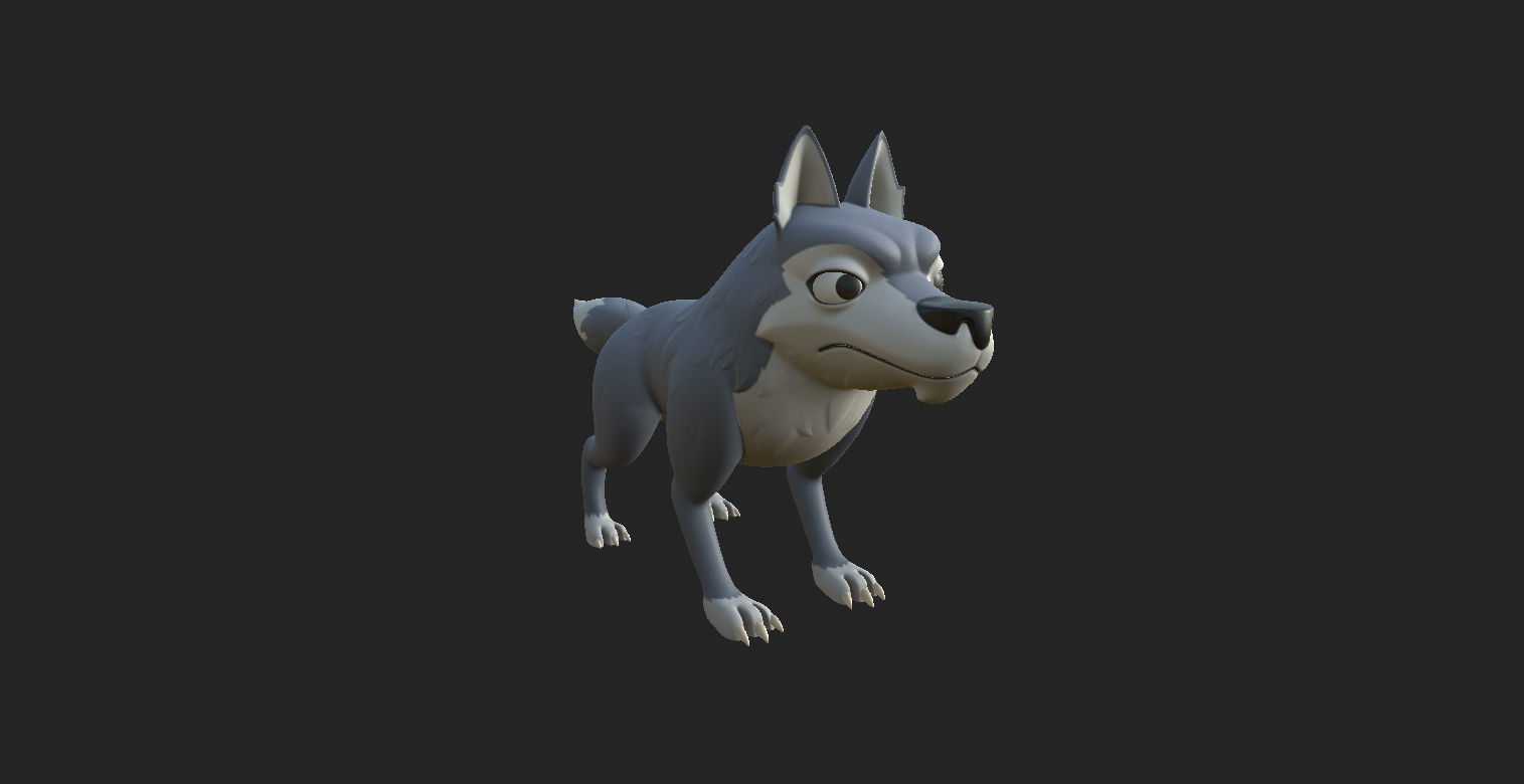 Wolf Character 3D model_10