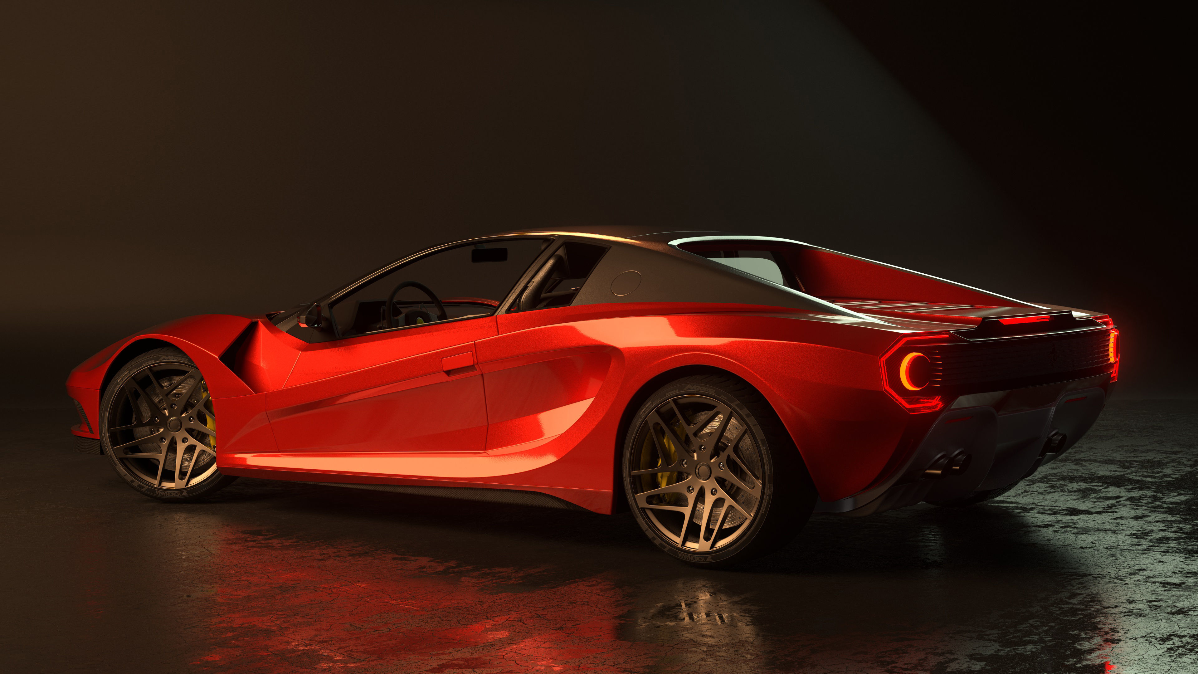 Concept car - Design concept Low-poly 3D model_15