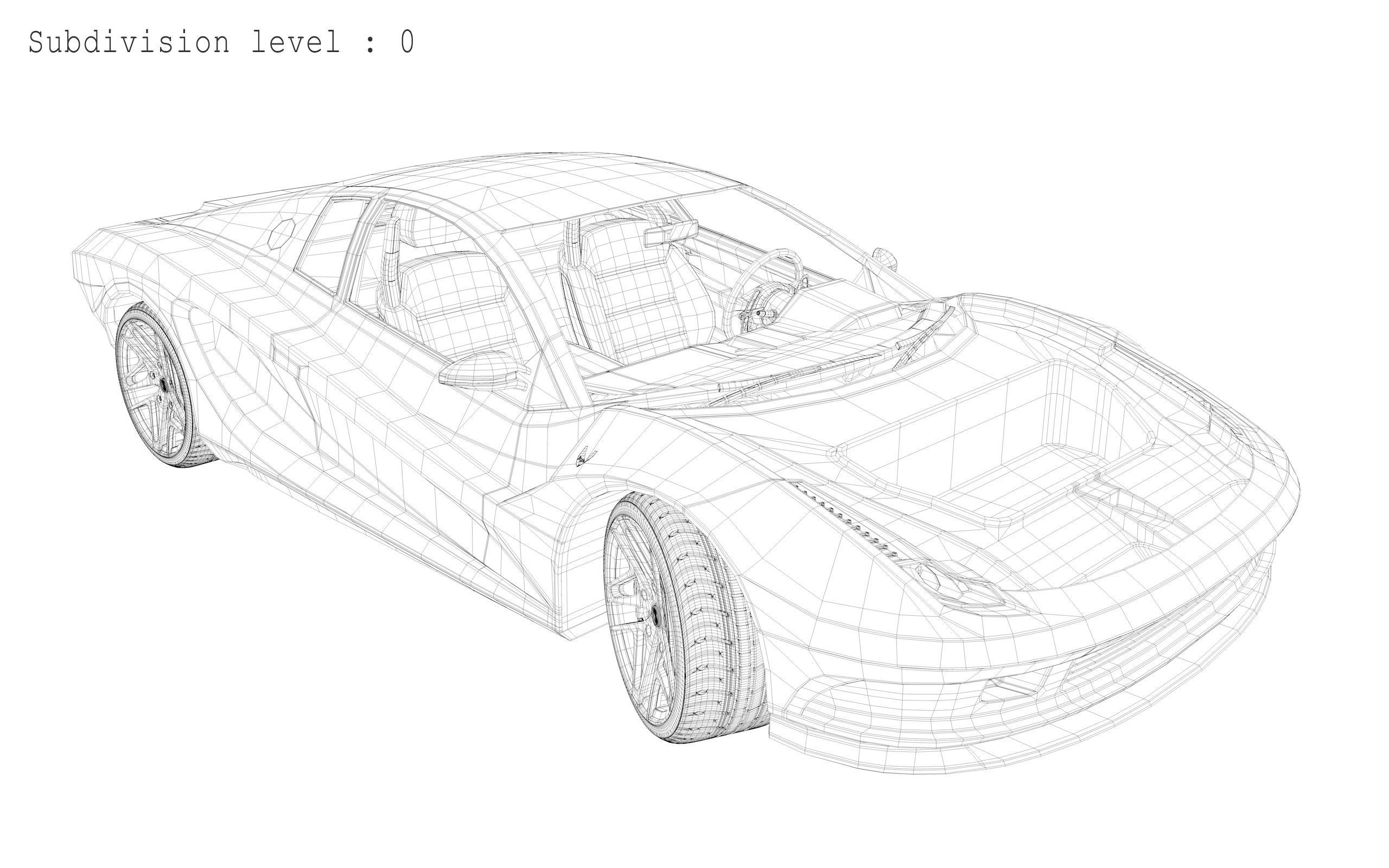 Concept car - Design concept Low-poly 3D model_34