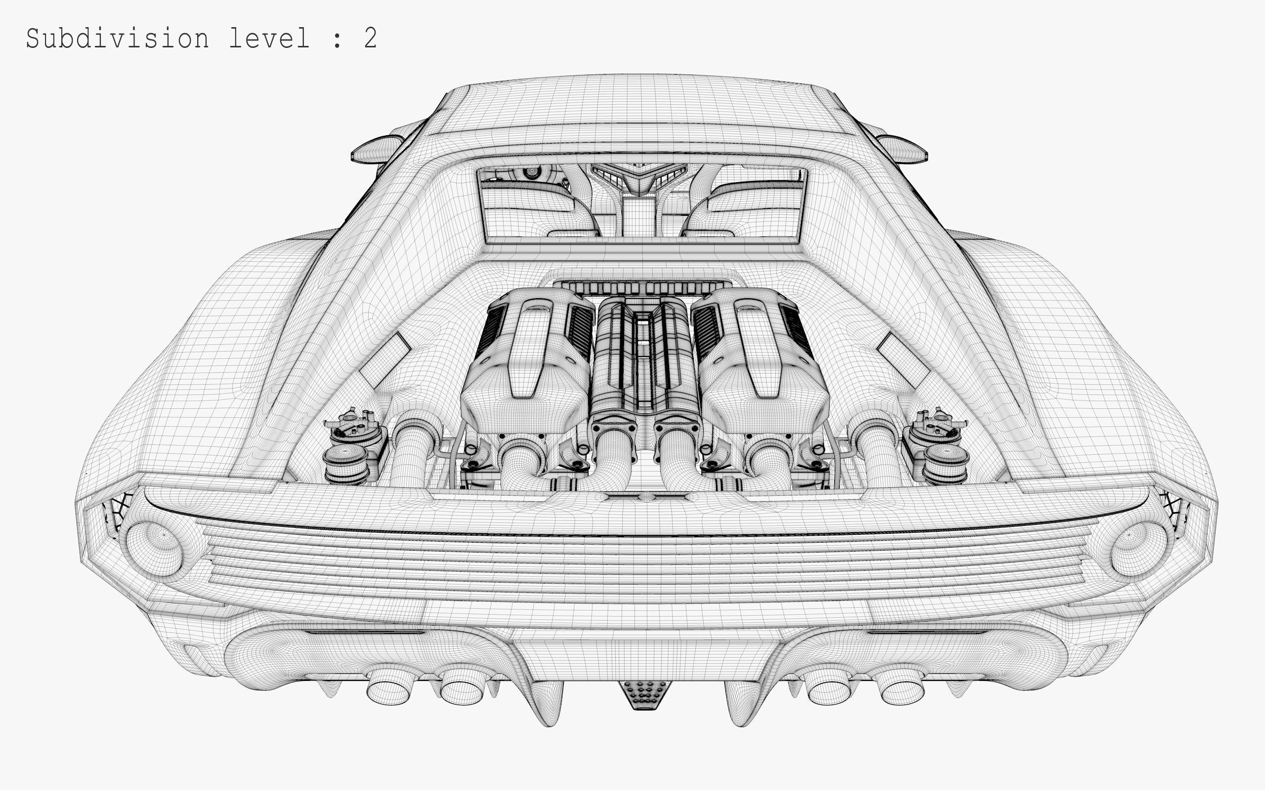 Concept car - Design concept Low-poly 3D model_33