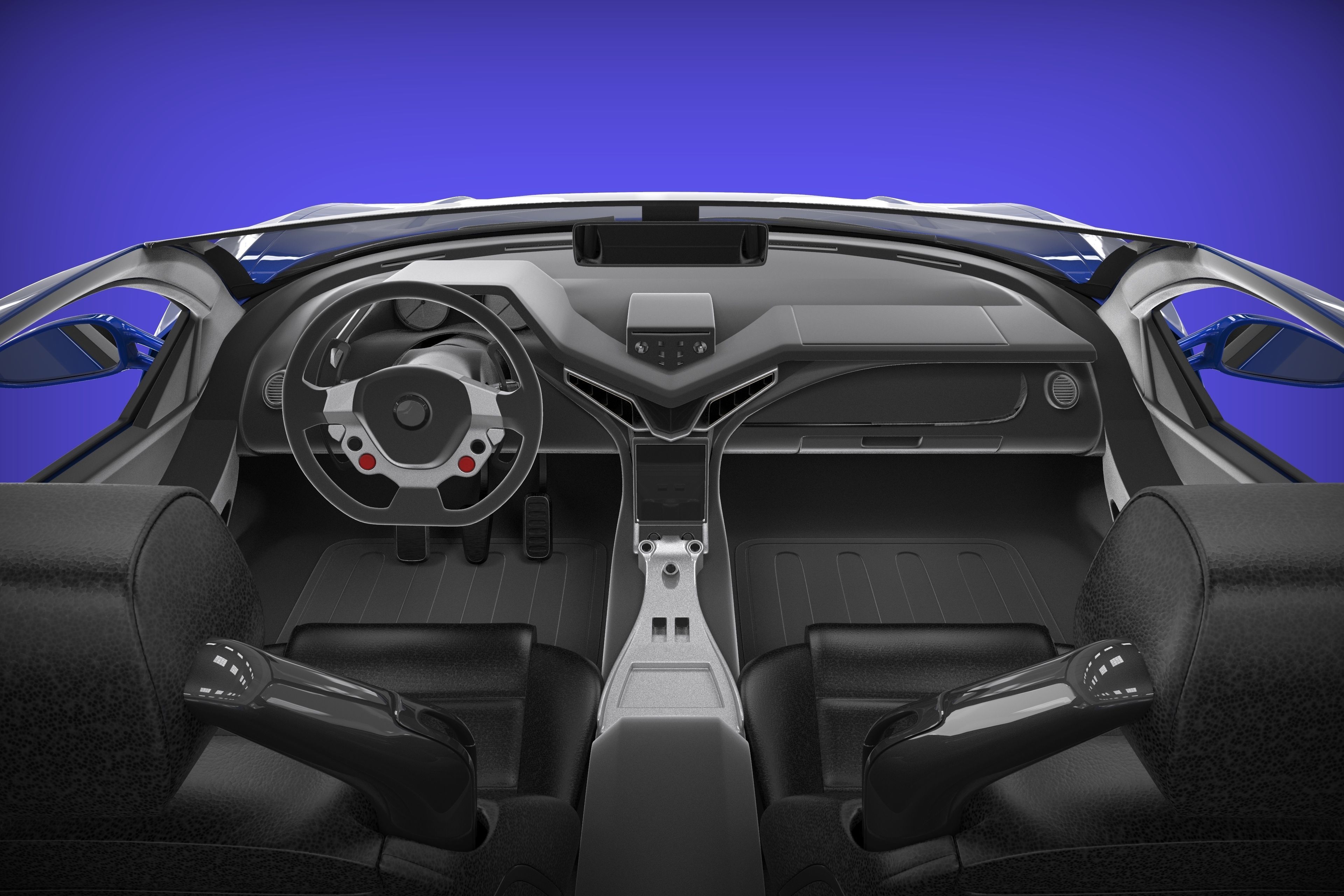 Concept car - Design concept Low-poly 3D model_11