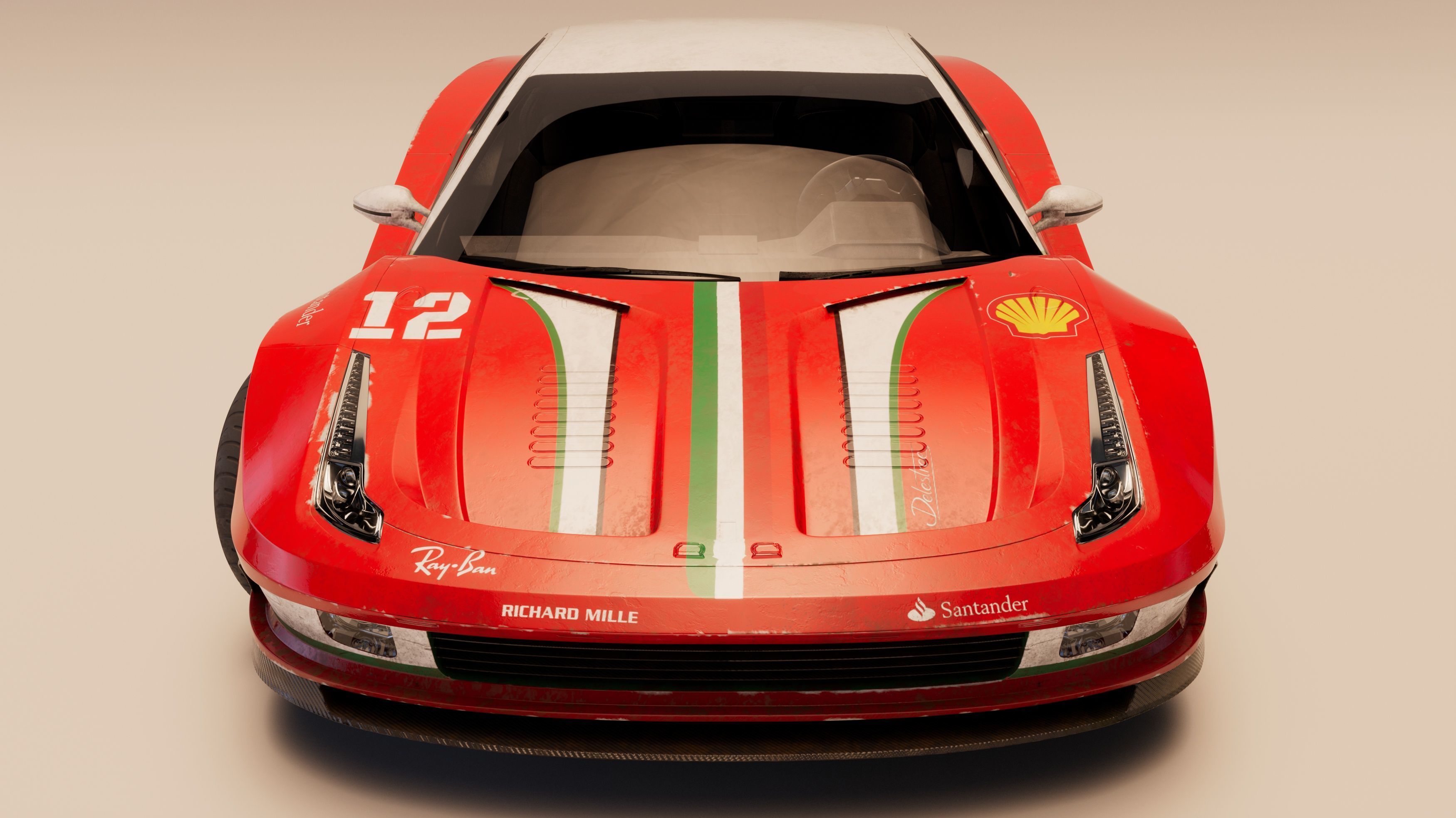 Concept car - Design concept Low-poly 3D model_7