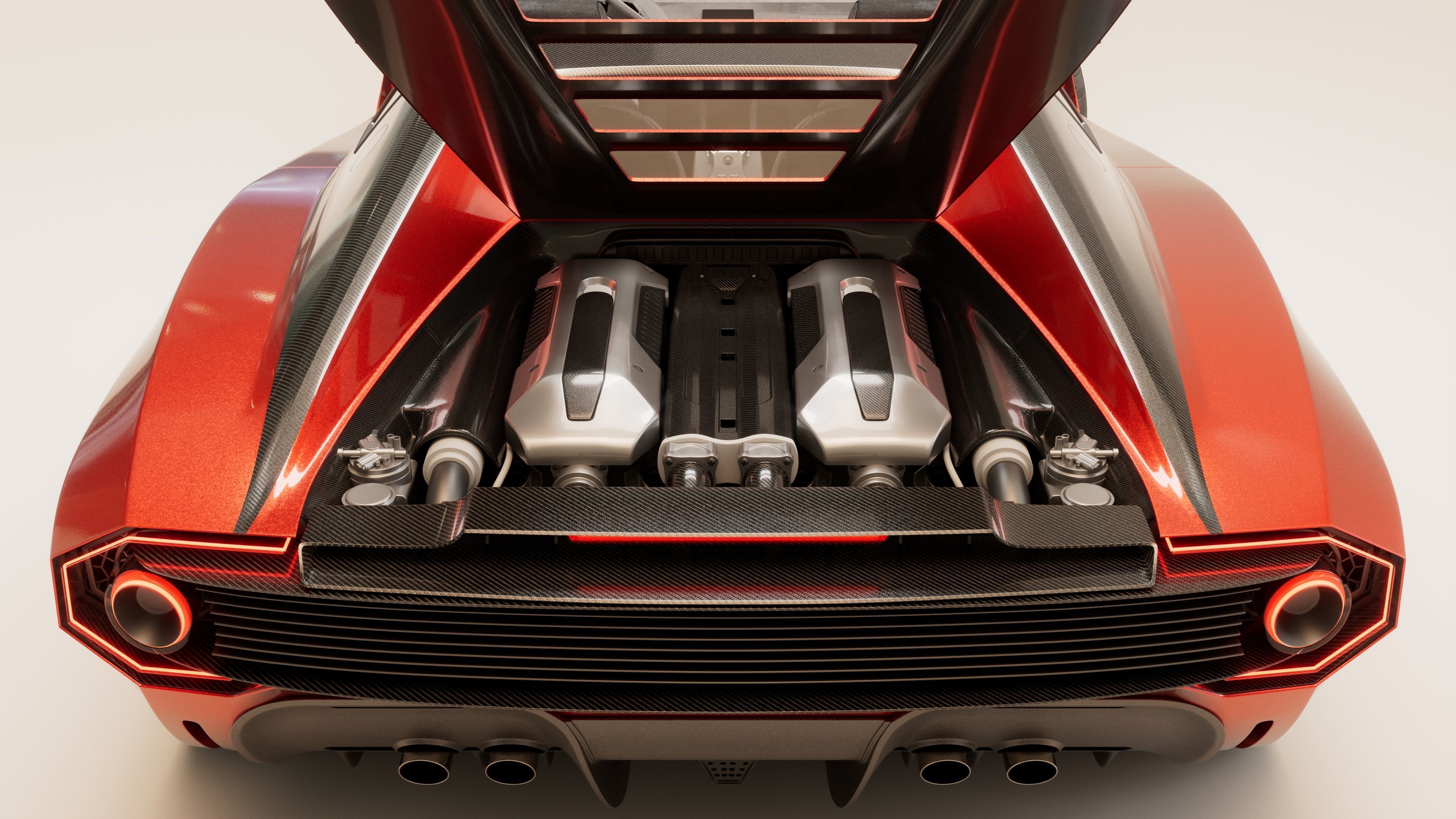 Concept car - Design concept Low-poly 3D model_2