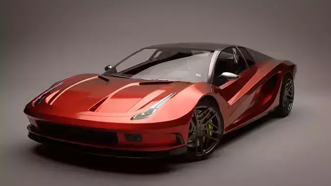 Concept car - Design concept Low-poly 3D model