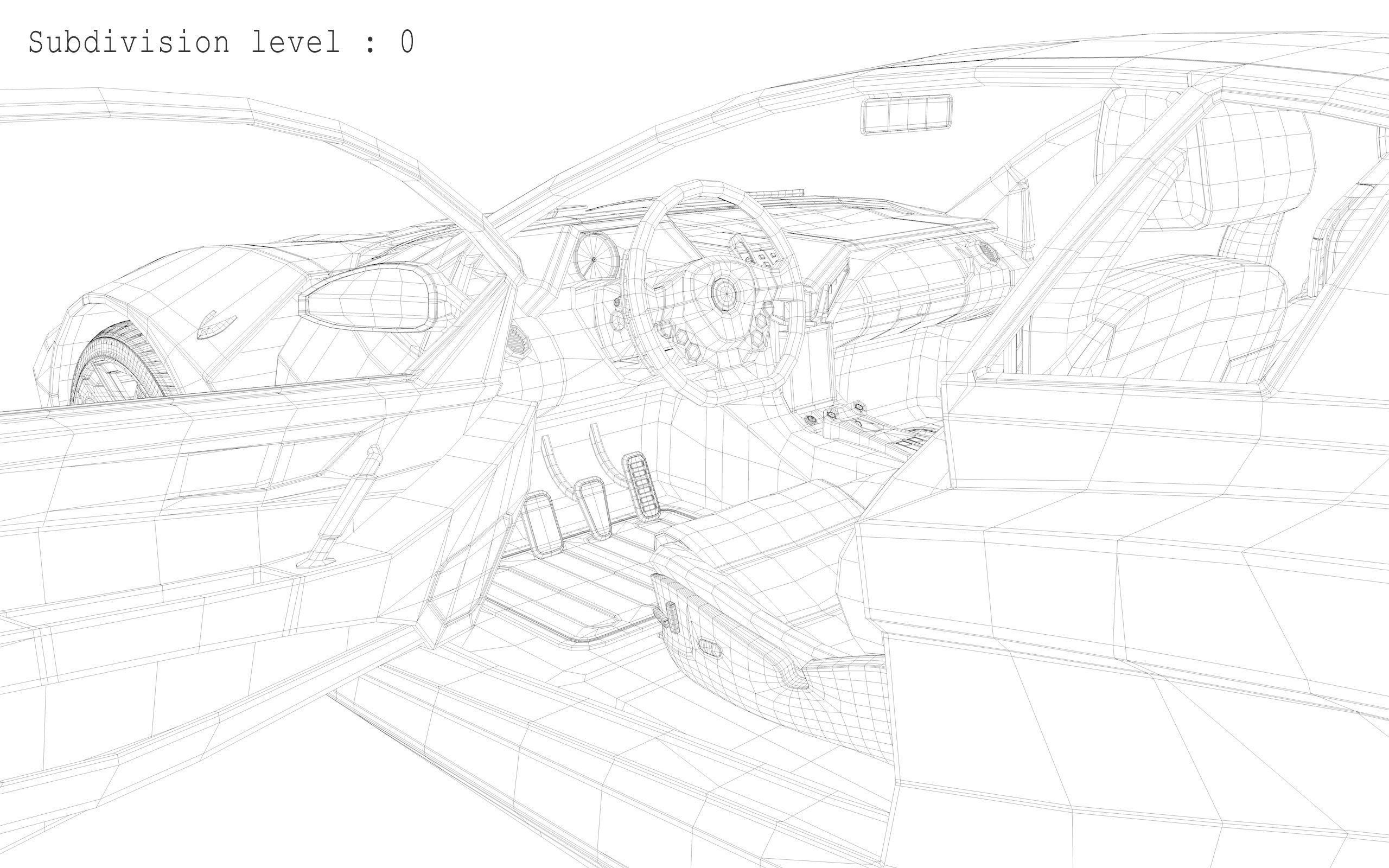 Concept car - Design concept Low-poly 3D model_28