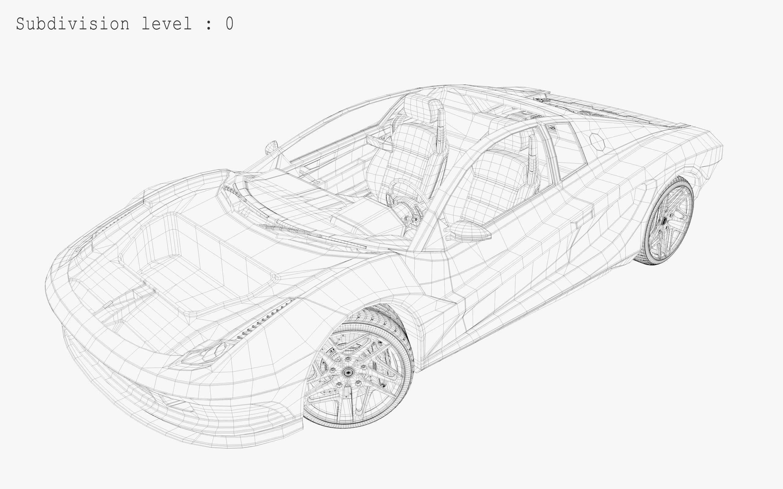 Concept car - Design concept Low-poly 3D model_37