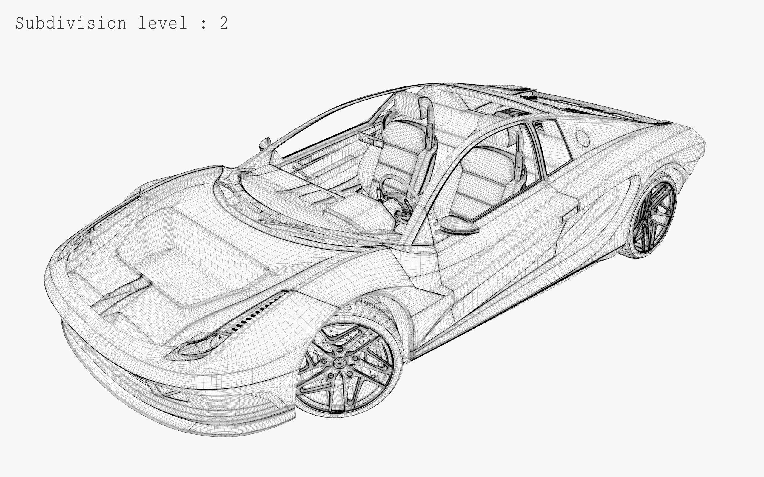 Concept car - Design concept Low-poly 3D model_39