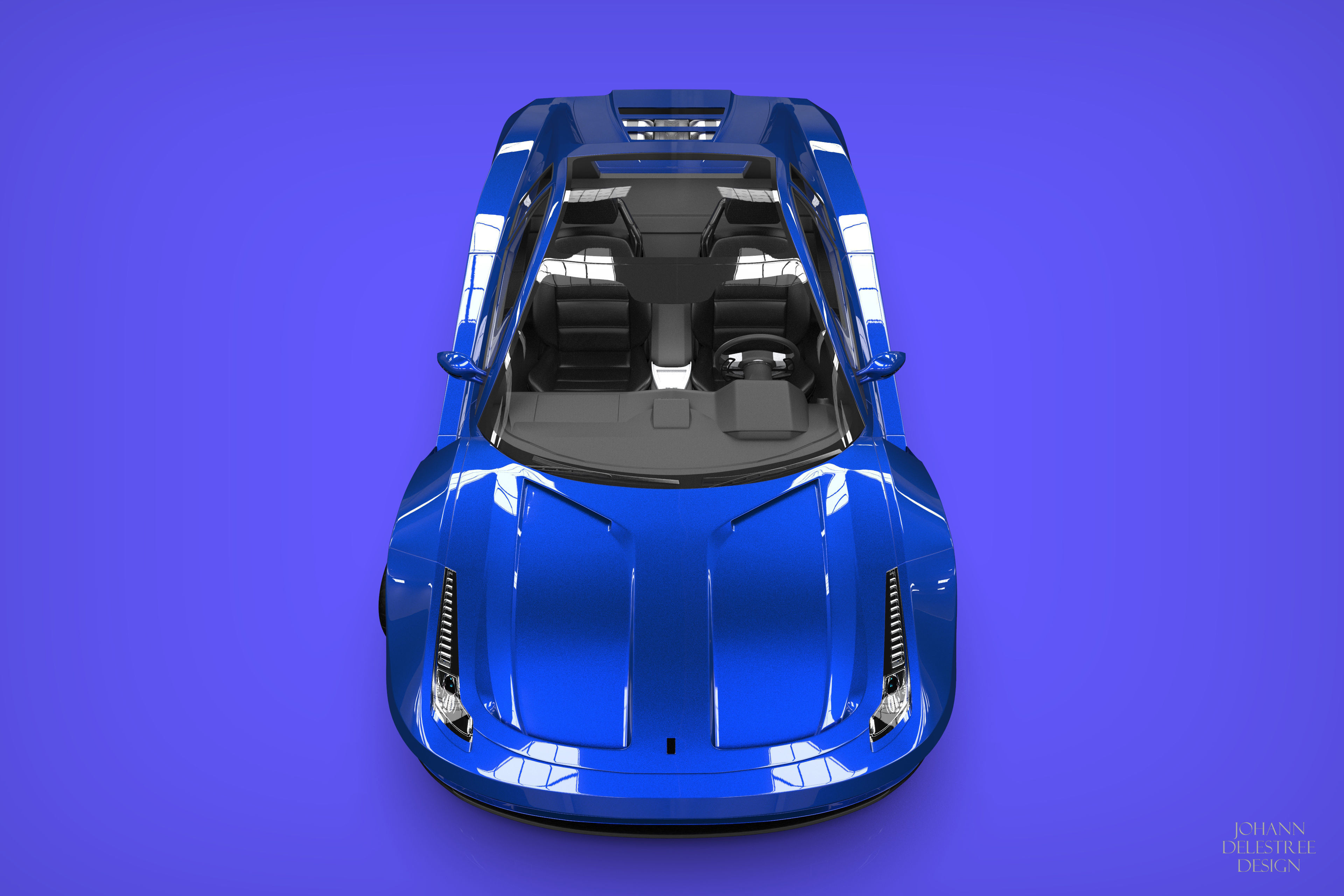 Concept car - Design concept Low-poly 3D model_26