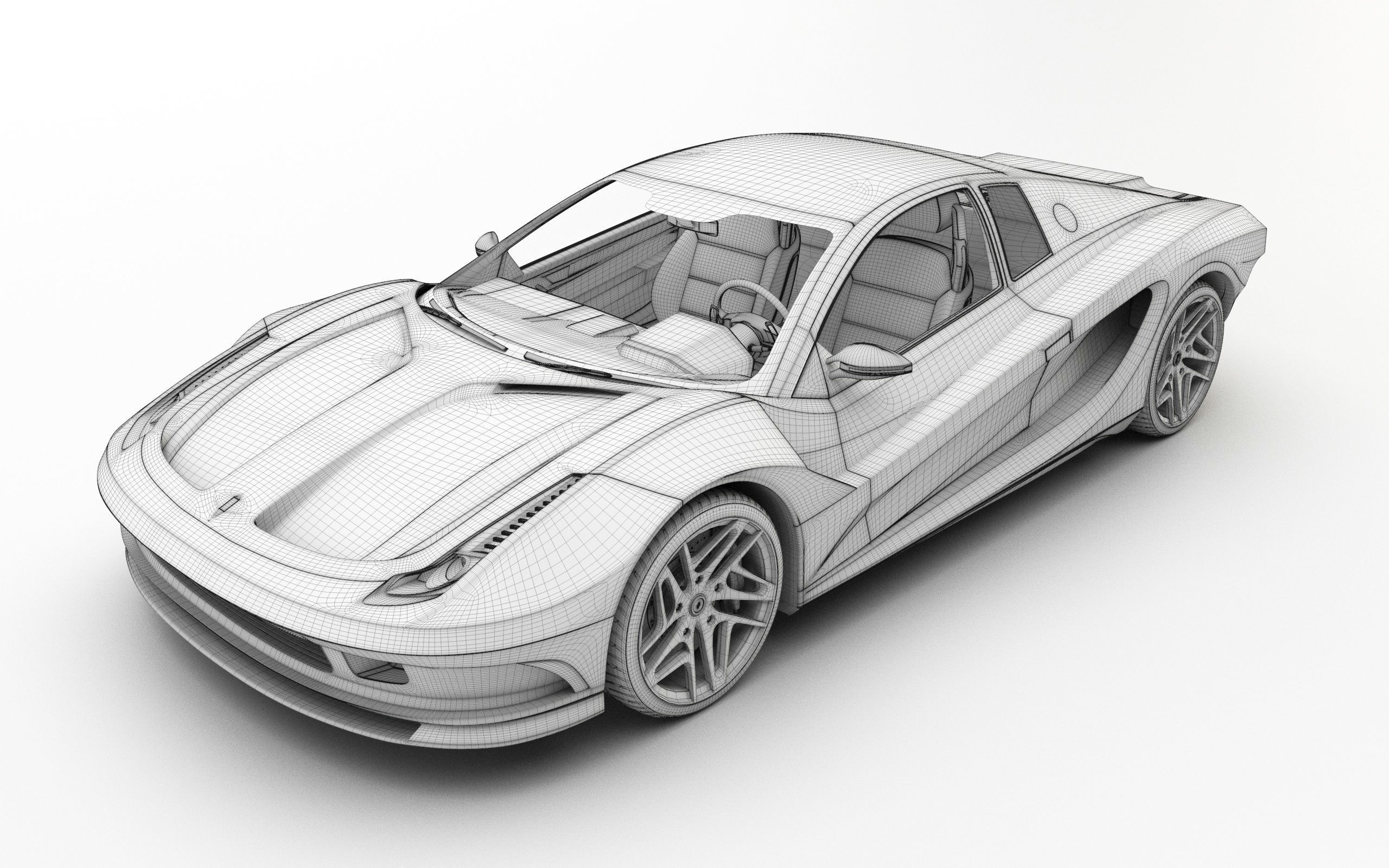 Concept car - Design concept Low-poly 3D model_22