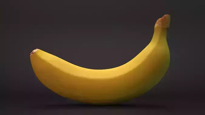 Realistic Banana 3D model -Low- High-