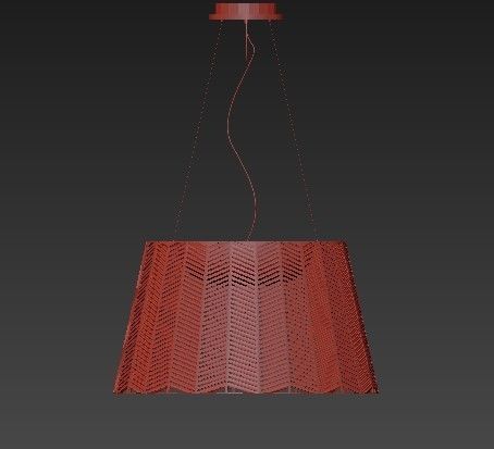 SPIKE herringbone pendant light 3D model_1