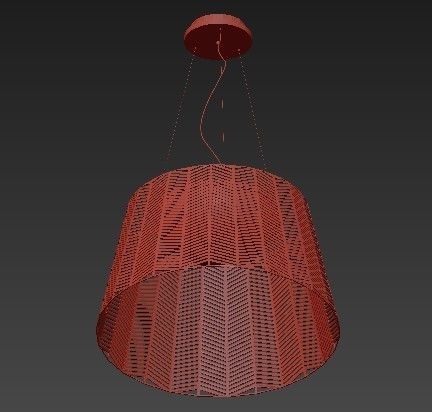 SPIKE herringbone pendant light 3D model_2