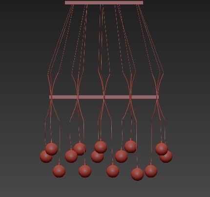 DRAPE SKIRT 15 CHANDELIER 3D model_1