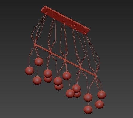 DRAPE SKIRT 15 CHANDELIER 3D model_2