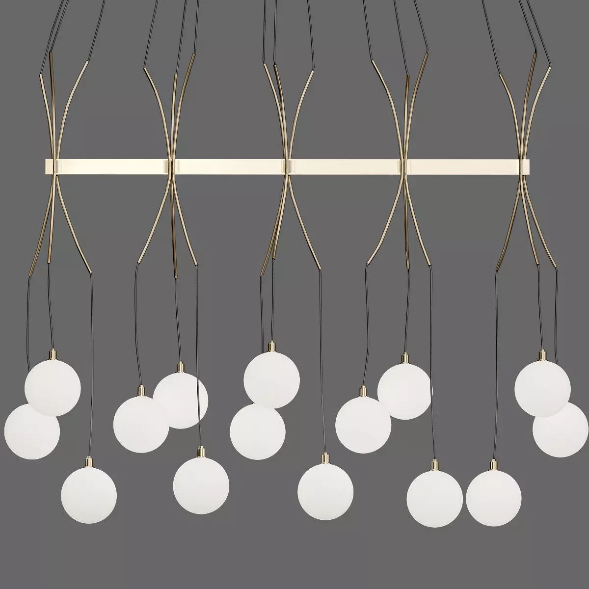 DRAPE SKIRT 15 CHANDELIER 3D model_0