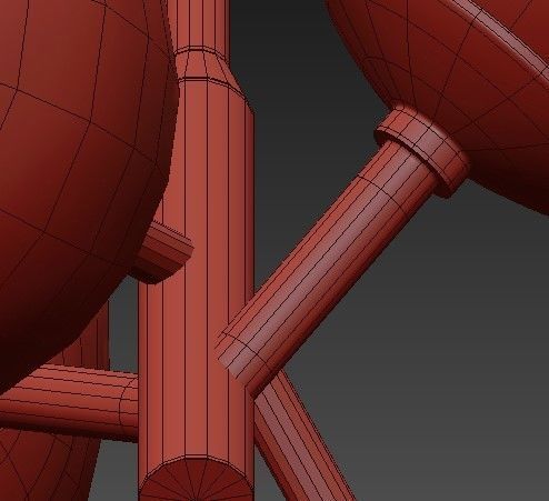 Modern Balloon Glass Chandelier 3D model_2