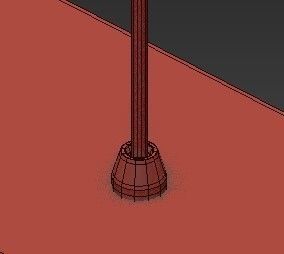 Chandelier circular with balls hanging from it 3D model_3