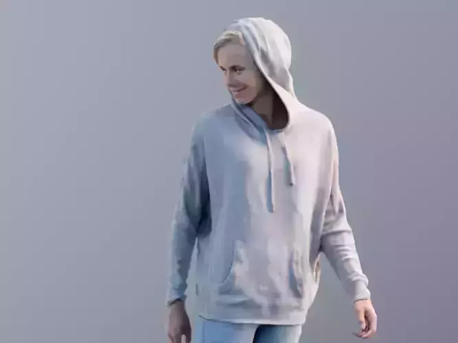 Ina 10063 - Standing Casual Girl Low-poly 3D model