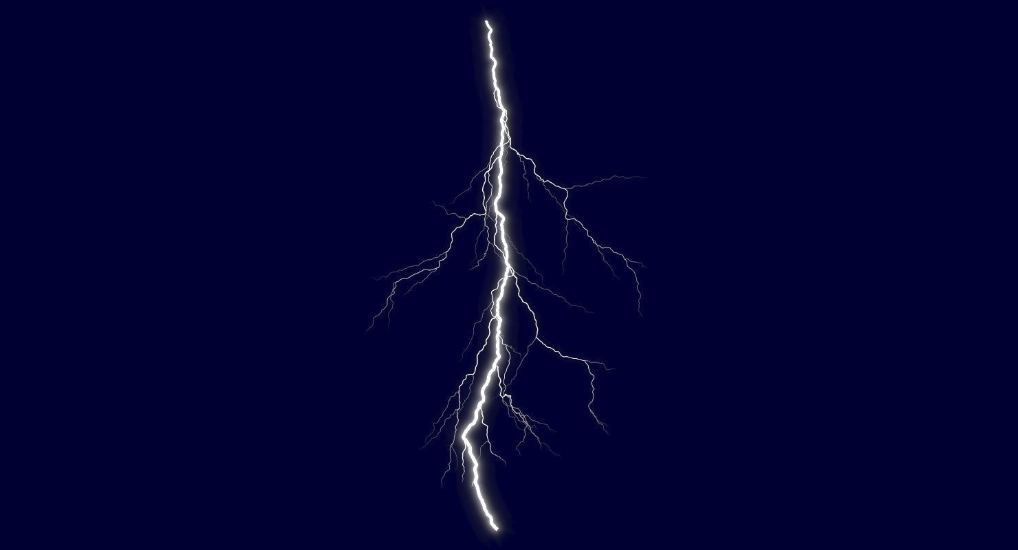 Realistic Lightnings Bundle 02 - 5 pack CG 3D Model Collection_8