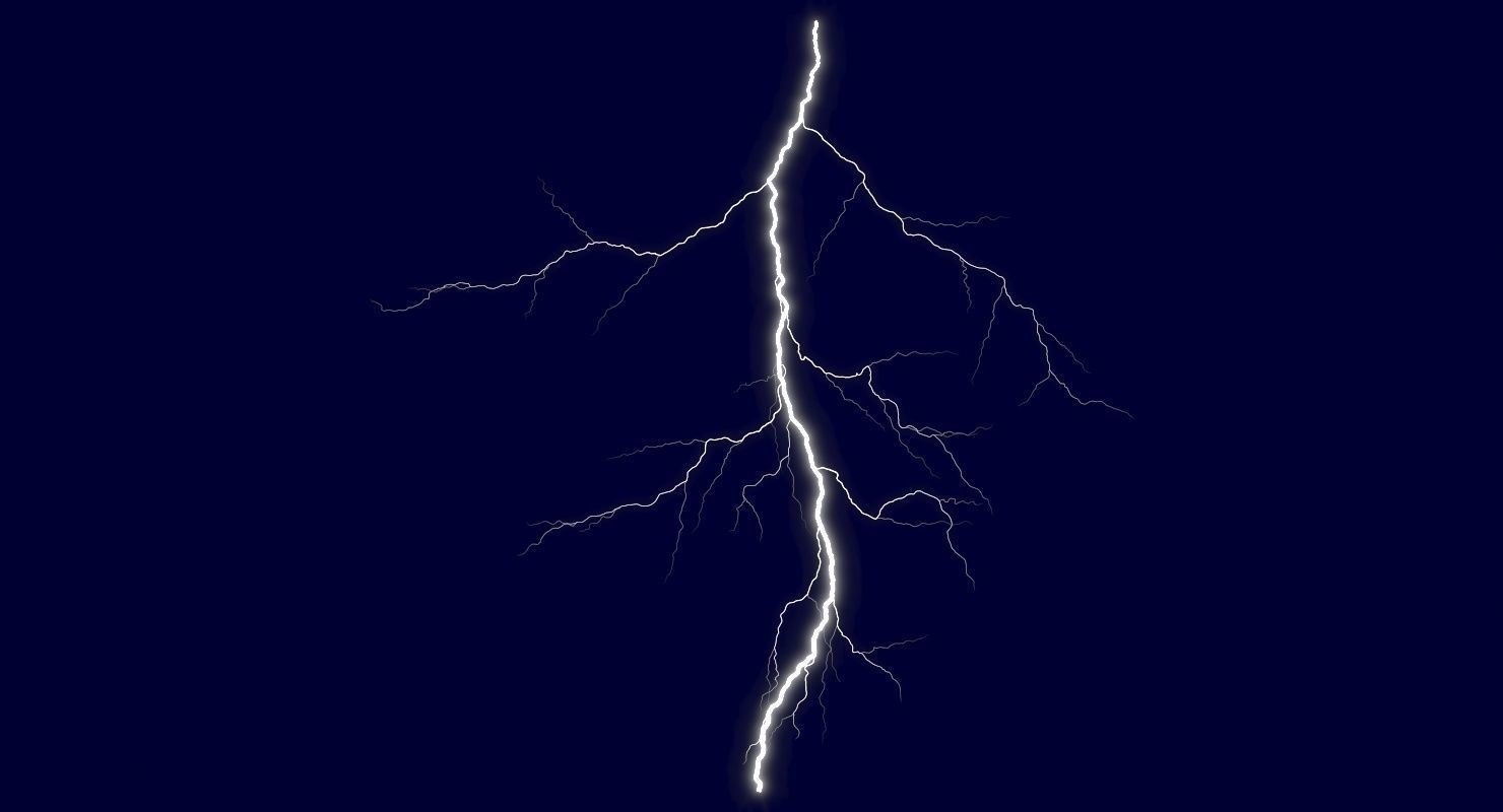 Realistic Lightnings Bundle 02 - 5 pack CG 3D Model Collection_4