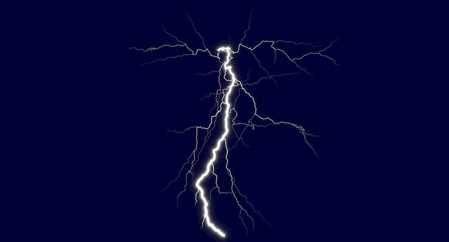 Realistic Lightnings Bundle 02 - 5 pack CG 3D Model Collection_10