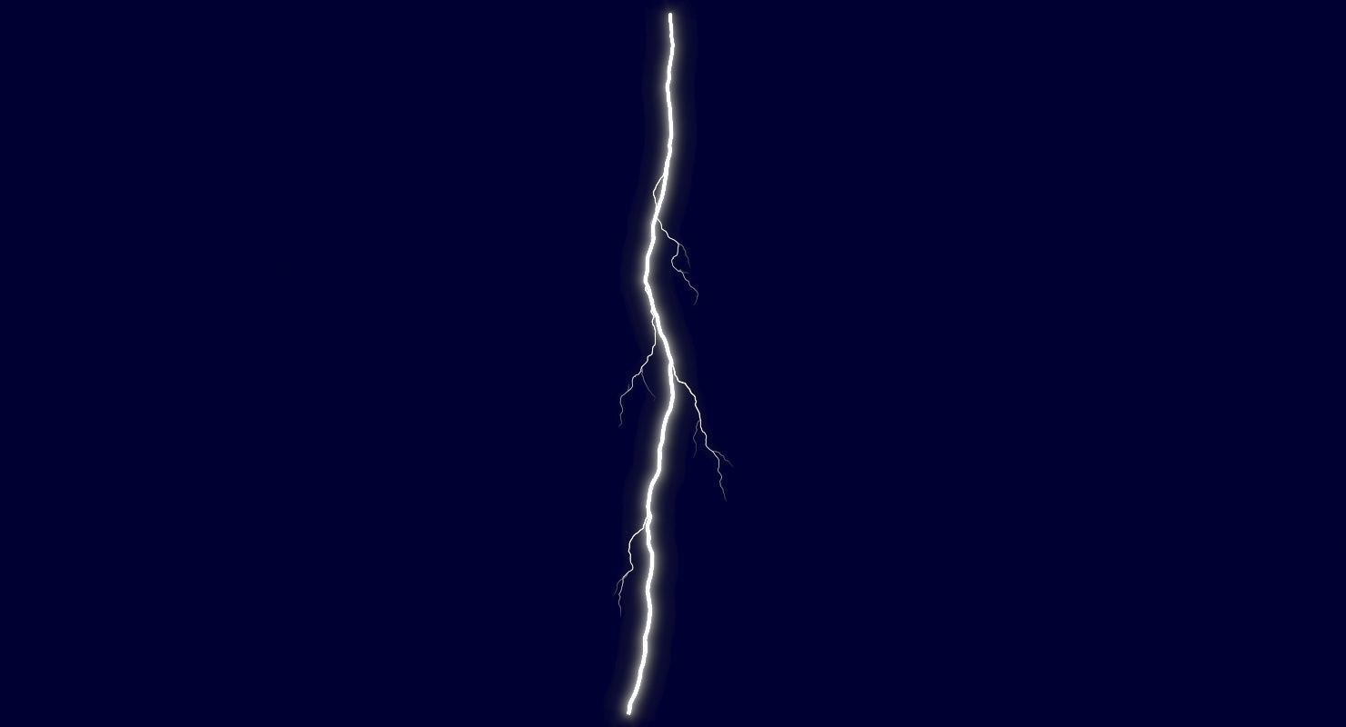 Realistic Lightnings Bundle 02 - 5 pack CG 3D Model Collection_18