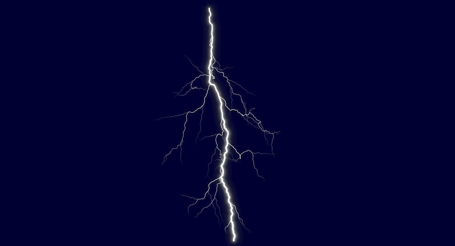 Realistic Lightnings Bundle 02 - 5 pack CG 3D Model Collection_3