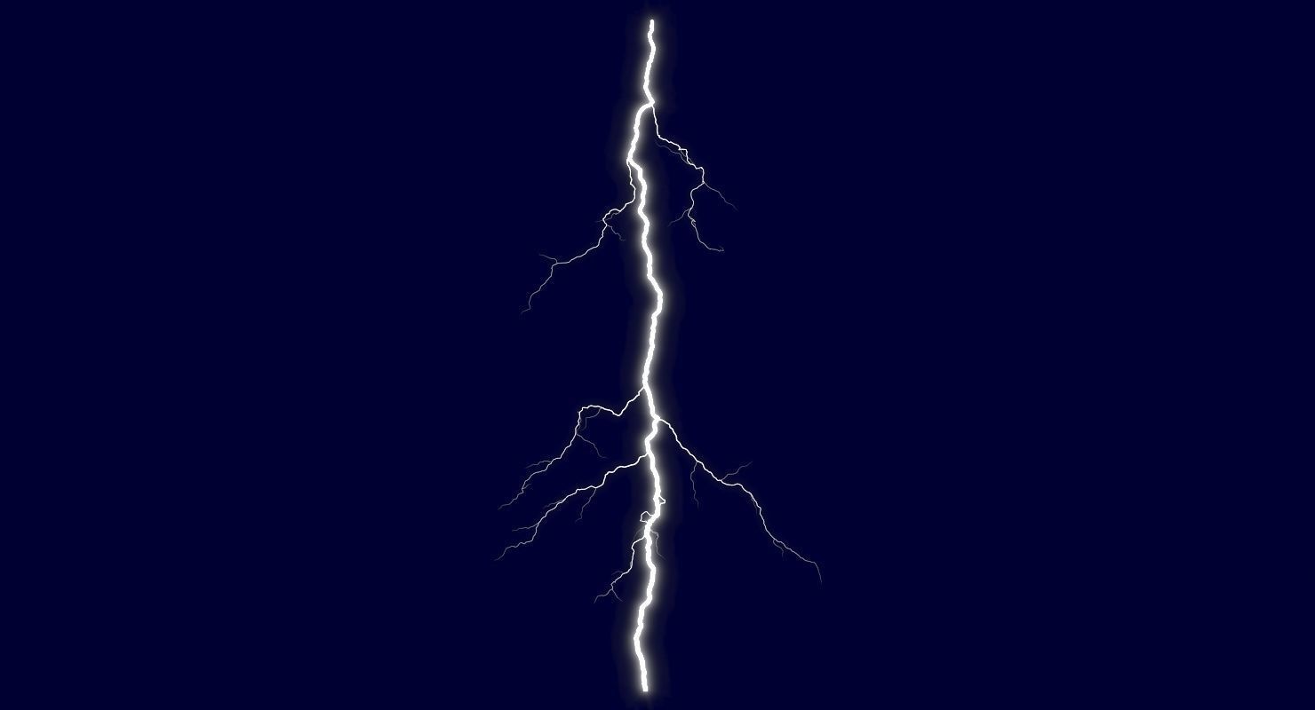 Realistic Lightnings Bundle 02 - 5 pack CG 3D Model Collection_23